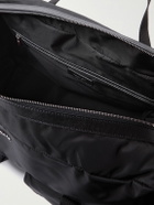 Kiton - Logo-Appliquéd Textured-Leather Trimmed Nylon Weekend Bag
