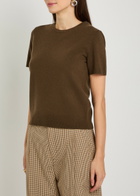 Vince Relaxed Fine-knit Wool-blend top Brown