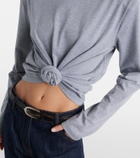 Magda Butrym Cropped cotton-blend jersey top