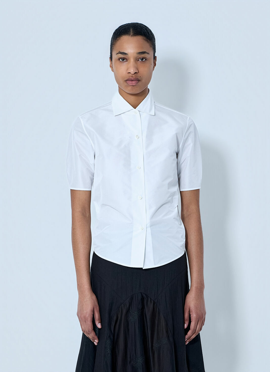 Jil Sander Short Sleeve Cotton Poplin Shirt