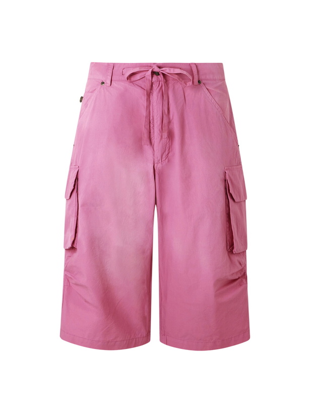 Photo: 424 - Straight-Leg Cotton-Poplin Cargo Shorts - Pink