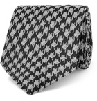 TOM FORD - 8cm Dogtooth Silk and Linen-Blend Tie - Men - Black