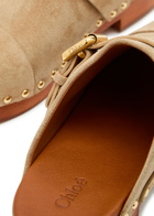 Chloe Jeannette 40 Suede Clogs Beige