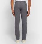 Hartford - Troy Slim-Fit Linen-Chambray Drawstring Trousers - Men - Gray