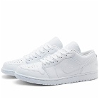 Air Jordan Men's 1 Low Sneakers in White/White