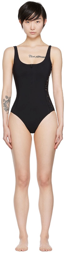 Photo: Moncler Black Zip-Up One-Piece Swimsuit