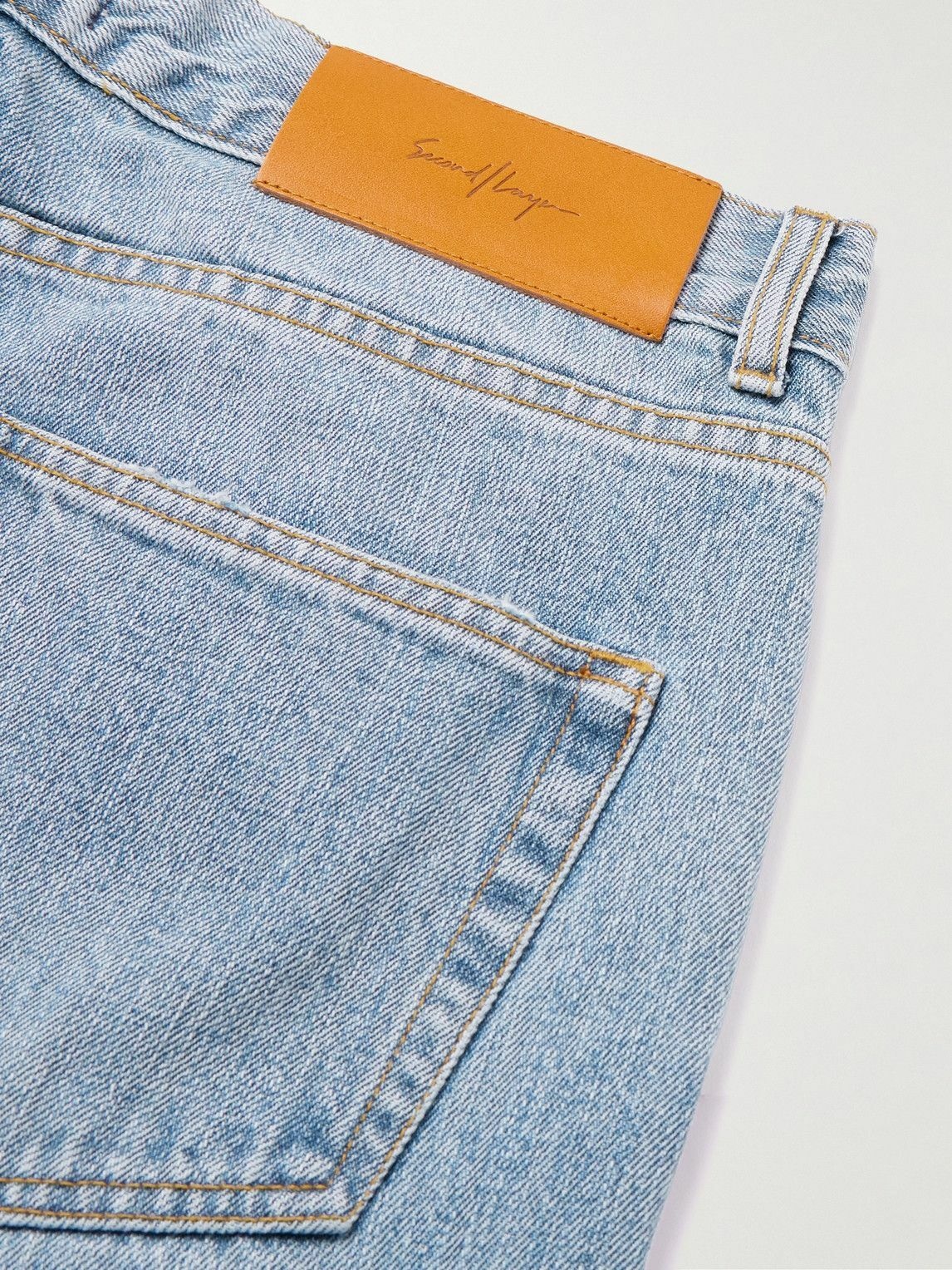 SECOND / LAYER - Flaco Straight-Leg Distressed Jeans - Blue Second/Layer
