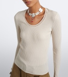 Isabel Marant Selenie ribbed-knit silk and cotton sweater