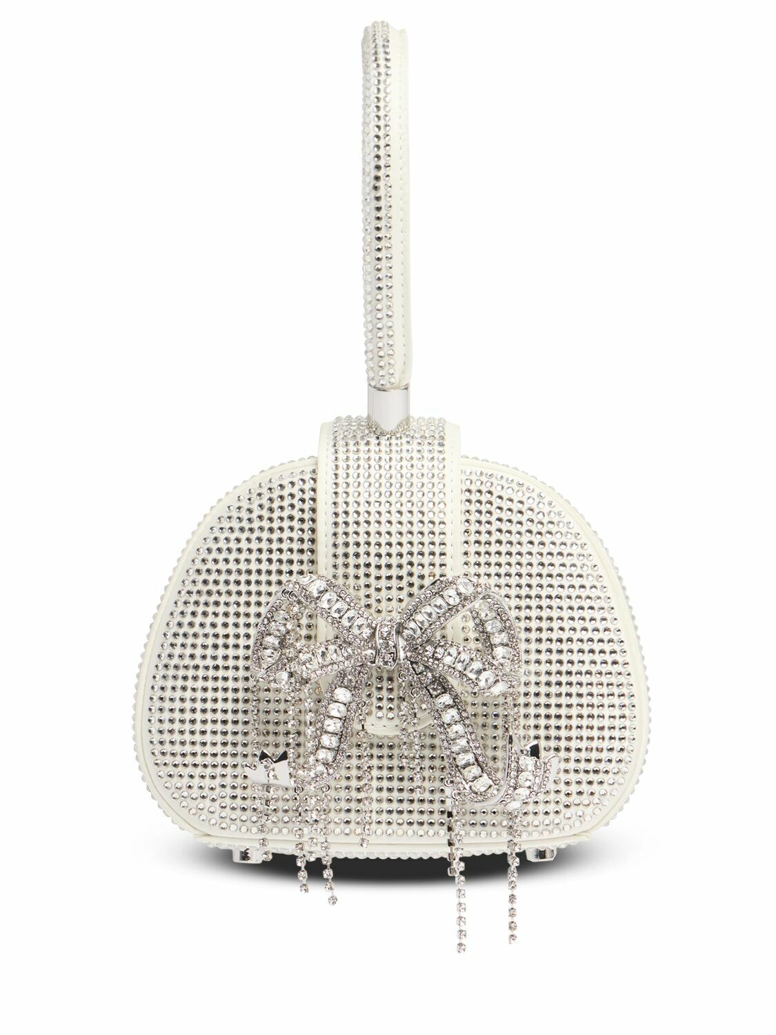 Small Square Bag Portable Rhinestone Satin Surface