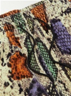 Wacko Maria - Tapered Snake-Print Cotton-Velvet Sweatpants - Multi
