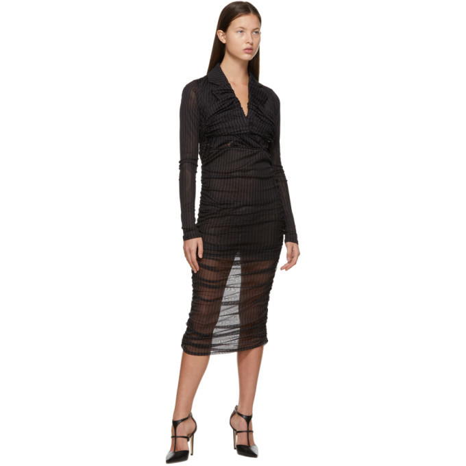 ruched blazer dress Long Sleeve Plunge Neck Ruched Detail Blazer Dress In Taupe | EGO US