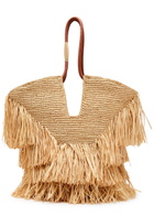 Zimmermann Goldentime Fringed Raffia Tote - Natural - One Size