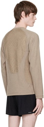 Satisfy Beige FuzzFleece Octa Long T-shirt