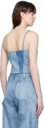 Elleme Blue Paneled Denim Camisole