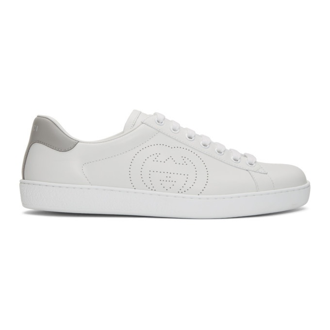 Photo: Gucci White and Grey Interlocking G New Ace Sneakers