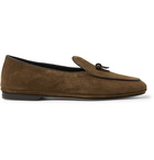 Rubinacci - Marphy Leather-Trimmed Suede Tasselled Loafers - Brown