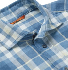 Barena - Checked Cotton-Flannel Shirt - Blue