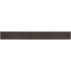 Moschino Brown Textured Logo Print Belt