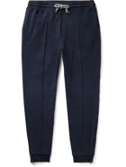 BRUNELLO CUCINELLI - Tapered Cotton-Jersey Sweatpants - Blue