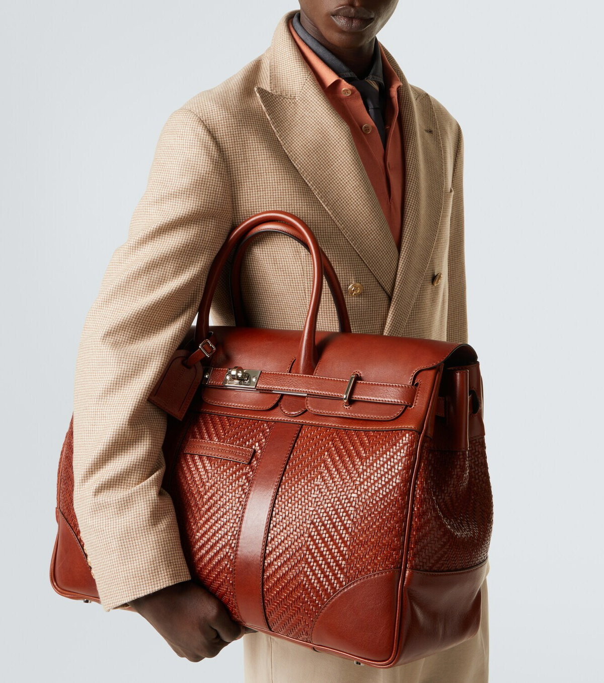 Brunello Cucinelli Country leather tote bag