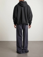 Gallery Dept. - 90's Logo-Print Cotton-Jersey Zip-Up Hoodie - Black