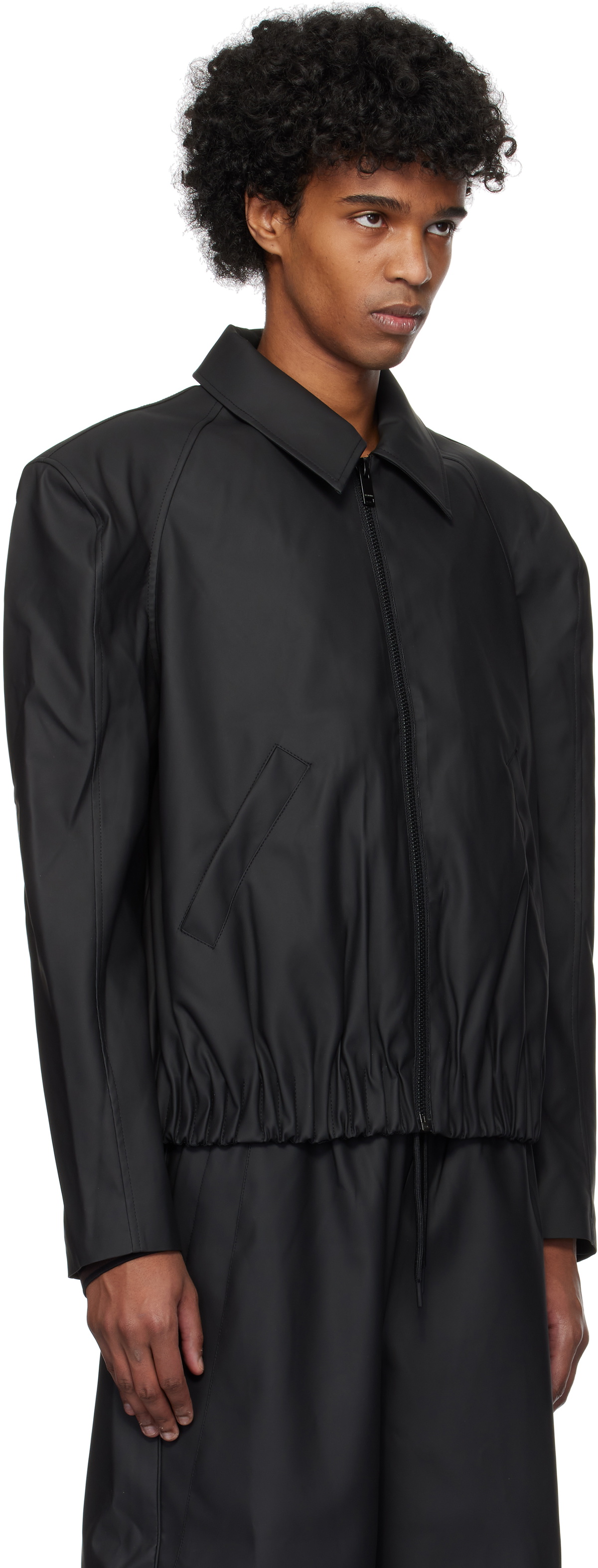 Han Kjobenhavn Black Rubber Pilot Jacket