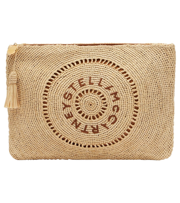Photo: Stella McCartney Logo raffia clutch