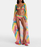 Valentino Logo cotton-blend beach cover-up