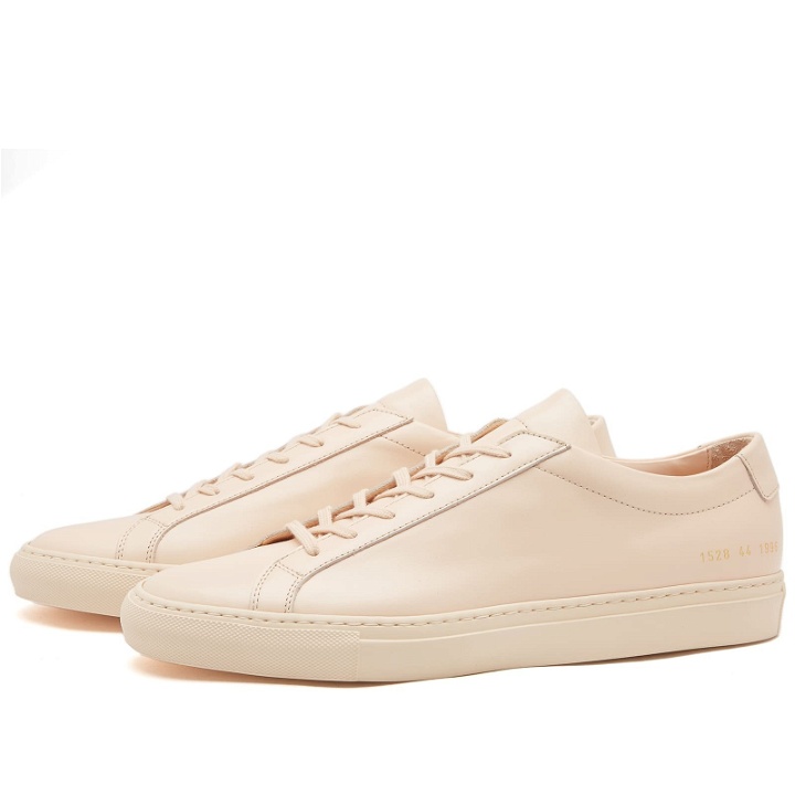 Photo: Common Projects Men's Original Achilles Low Sneakers in Apricot