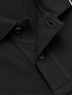 Stone Island - Logo-Appliquéd Cotton-Blend Piqué Polo Shirt - Black