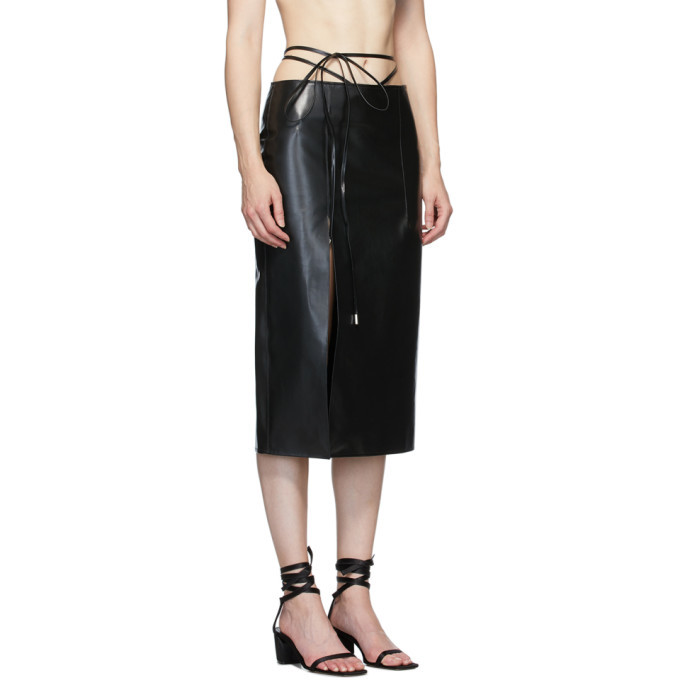 Supriya Lele Black Rubberized Pencil Skirt