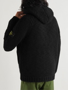 Stone Island - Logo-Appliquéd Wool Zip-Up Hoodie - Black