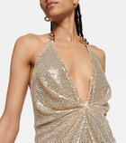 Dodo Bar Or Sequined gathered midi dress