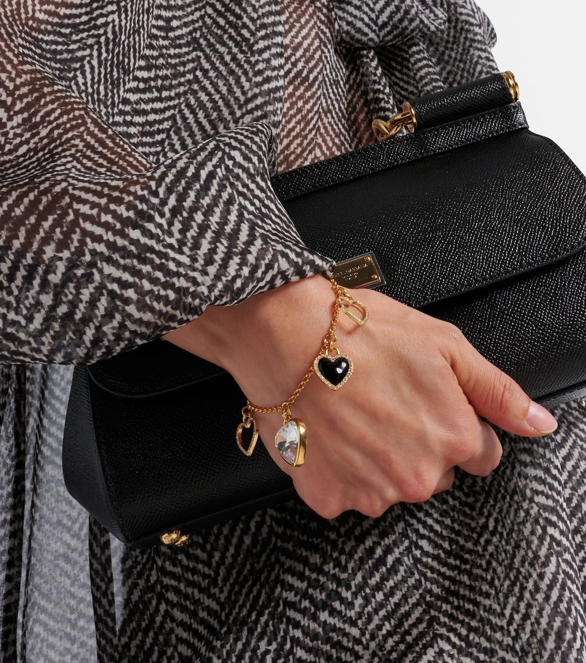 Dolce&Gabbana DG embellished charm bracelet
