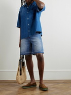 LOEWE - Paula's Ibiza Straight-Leg Distressed Denim Shorts - Neutrals