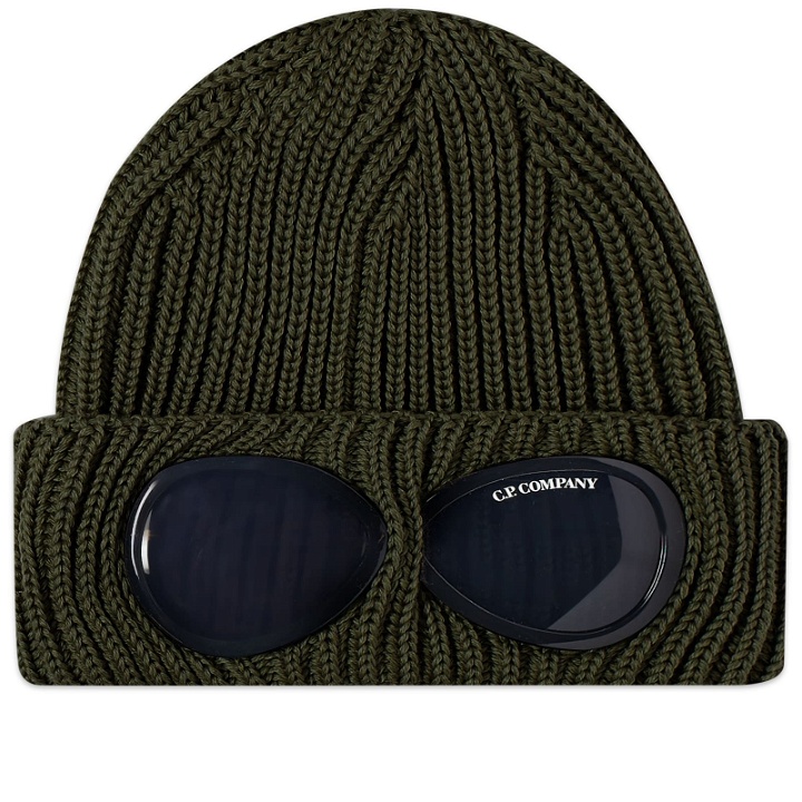Photo: C.P. Company Men's Goggle Beanie in Ivy Green
