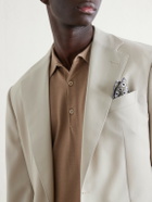 John Smedley - Macloud Knitted Merino Wool Polo Shirt - Neutrals