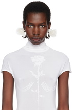 D'heygere SSENSE Exclusive Bridal Capsule Flower Hoop Earrings
