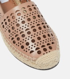 Alaïa Laser-cut leather espadrilles