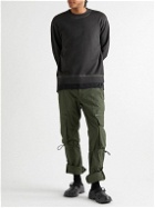 SAIF UD DEEN - Straight-Leg Crinkled-Canvas Cargo Trousers - Green