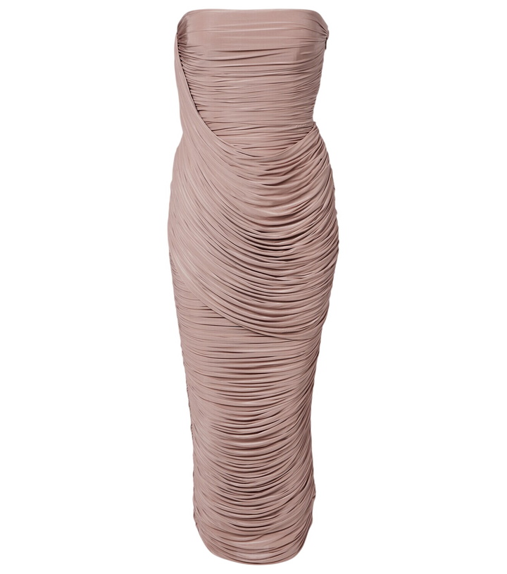 Photo: Alex Perry Draped jersey bustier dress