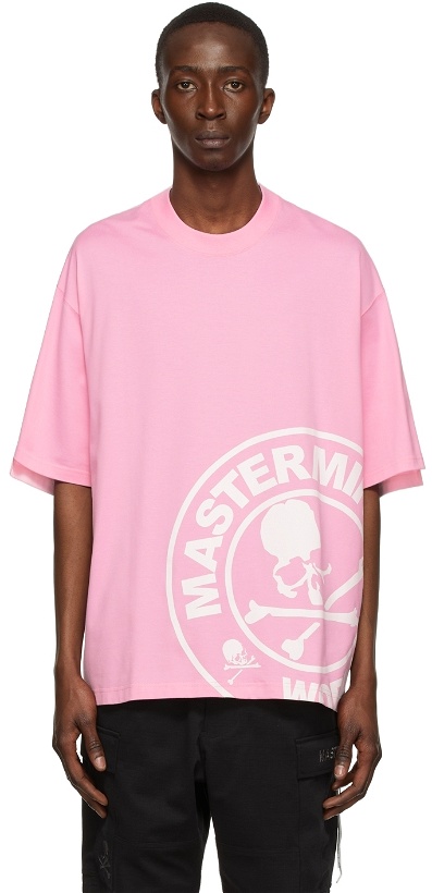 Photo: mastermind WORLD Pink Cotton T-Shirt