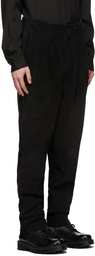 Enfants Riches Déprimés Black Suede Pleated Trousers