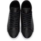 Moschino Black Heel Logo High-Top Sneakers
