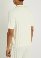 Casablanca Tennis Bouclé Polo Shirt Off White