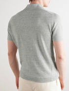 Brunello Cucinelli - Linen and Cotton-Blend Polo Shirt - Gray