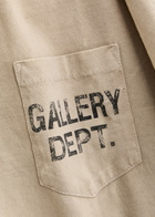 Gallery Dept. Paint-splattered Logo Cotton T-shirt Taupe