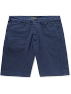 Canali - Straight-Leg Lyocell-Blend Shorts - Blue