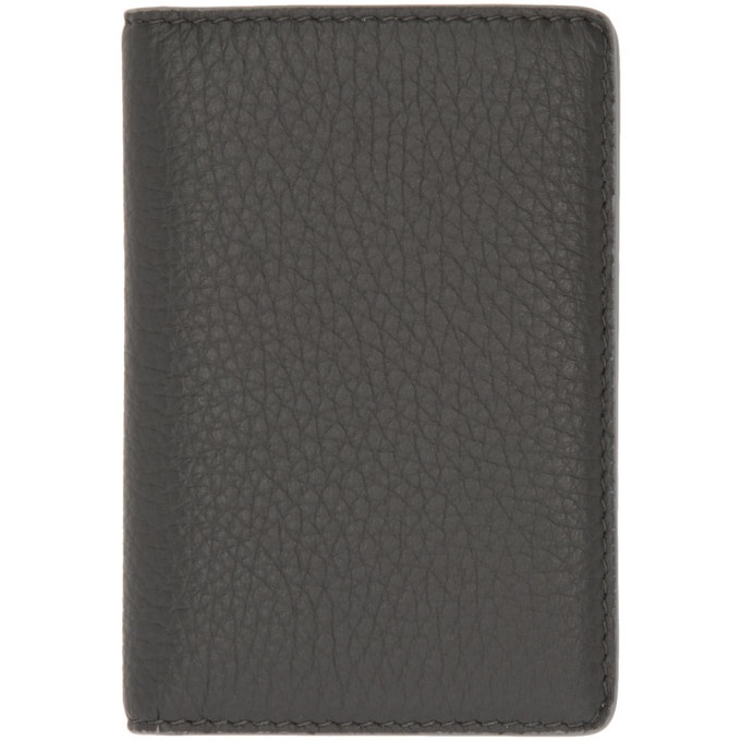 Photo: Maison Margiela Grey Leather Bifold Card Holder