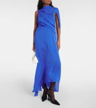Givenchy Draped asymmetric silk satin gown